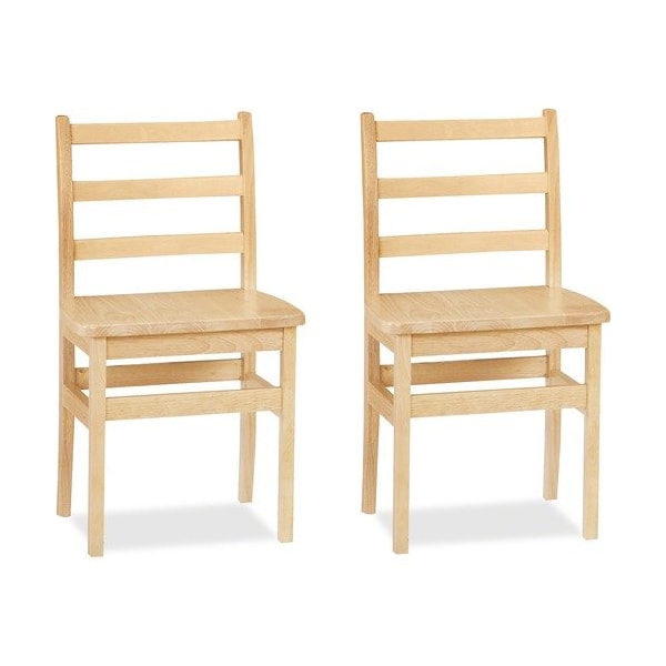 Jonti-Craft KYDZ LADDERBACK CHAIR, 16in SEAT HEIGHT, NATURAL SEAT/NATURAL BACK, NATURAL BASE, 2PK JNT5916JC2 - main